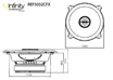 Infinity, reference 5032CFX, 13 cm 2-juostu koaksialiniai garsiaka     